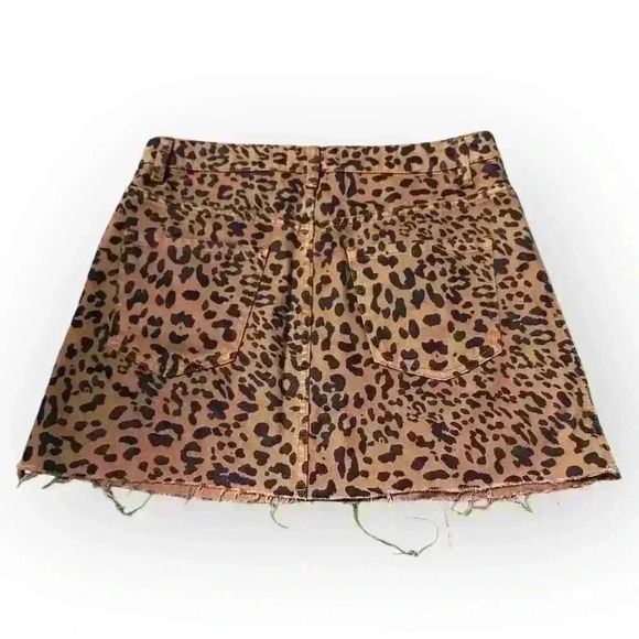Free People Women's Zip It Up leopard Printed Mini Skirt size 29 waist - Picture 5 of 8